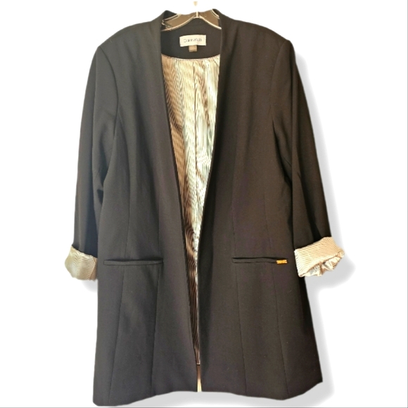 Calvin Klein Open Front Collarless Blazer Plus Size 18W - Picture 3 of 9
